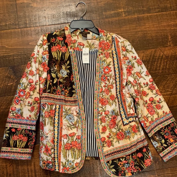 Vineet Bahl Jackets & Blazers - Vineet Bahl NWT Small Petite Anthropologie Embroidered Blazer Jacket